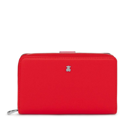 Billetera mediana roja TOUS New Dubai Saffiano