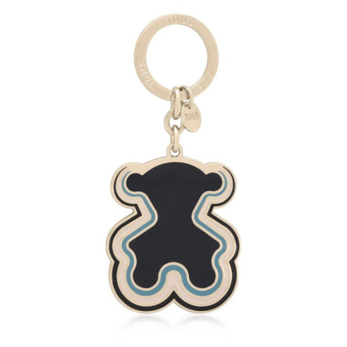 Llavero TOUS bear waves topo - dorado personalizable