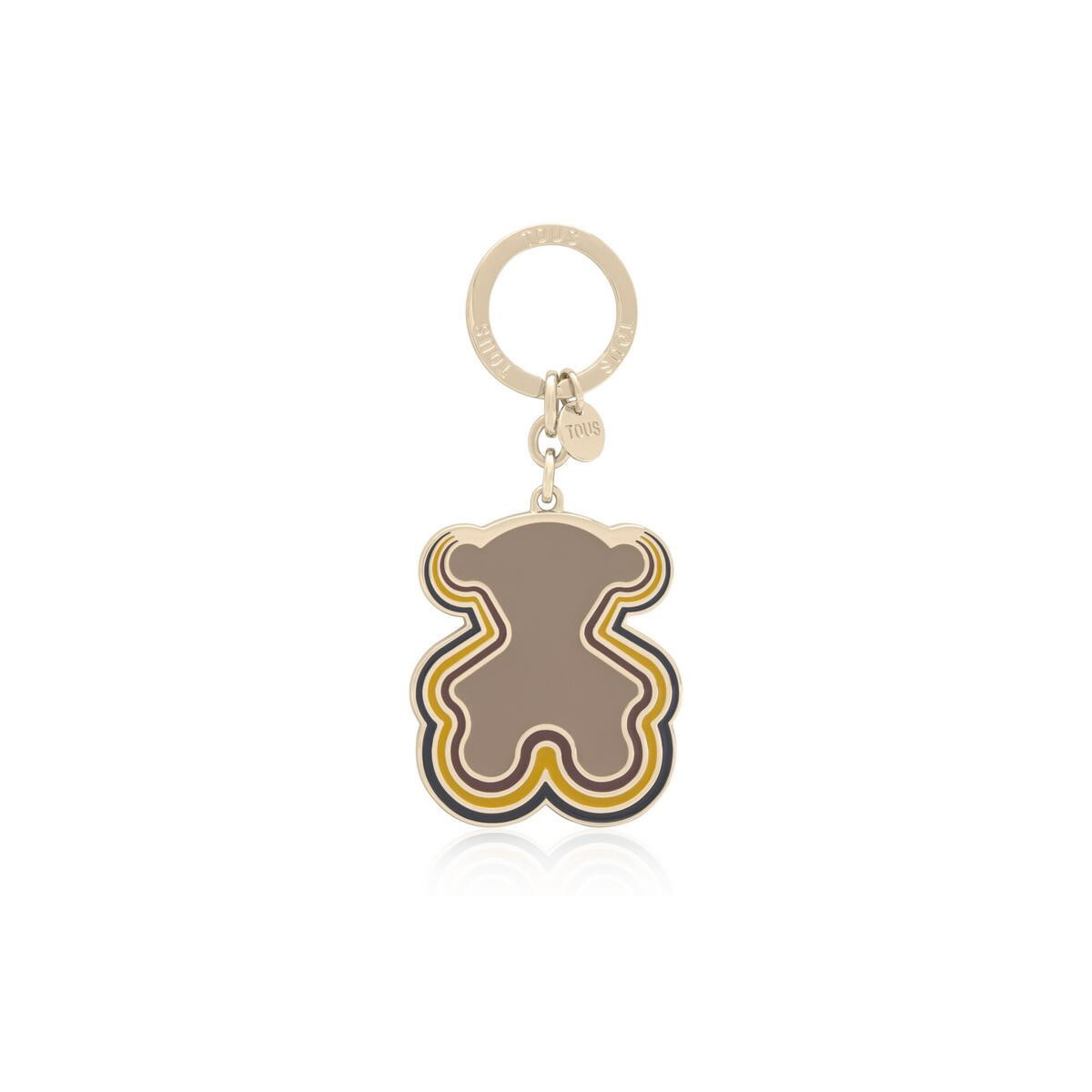 Llavero TOUS bear waves topo - dorado personalizable