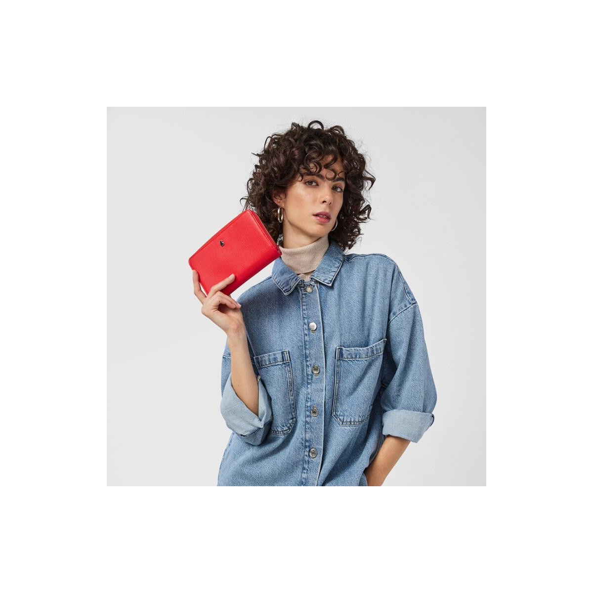 Billetera mediana roja TOUS New Dubai Saffiano