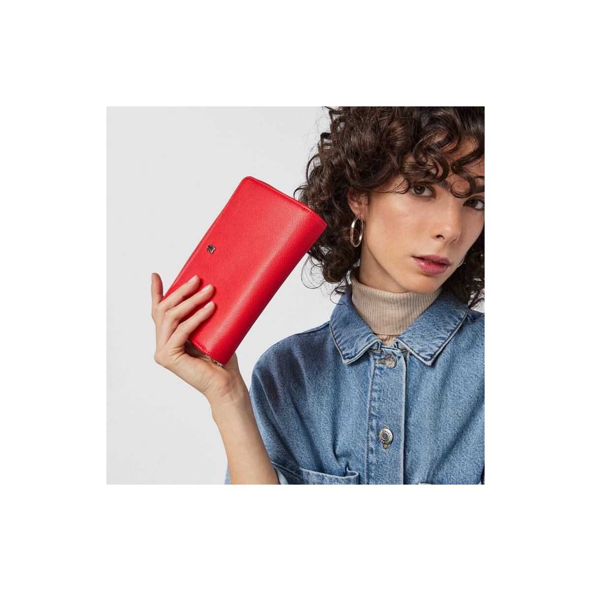 Billetera mediana roja TOUS New Dubai Saffiano