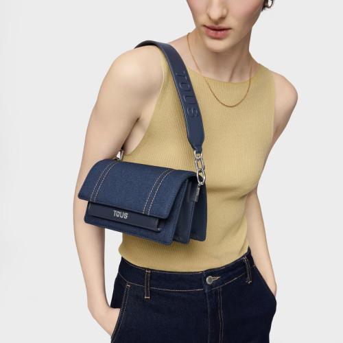 Bandolera pequeña azul TOUS Audree denim