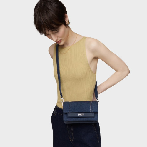 Bandolera pequeña azul TOUS Audree denim