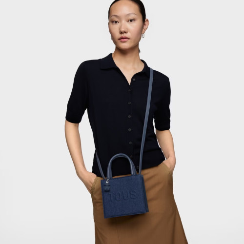 Bolso mini cube azul TOUS Brenda Denim