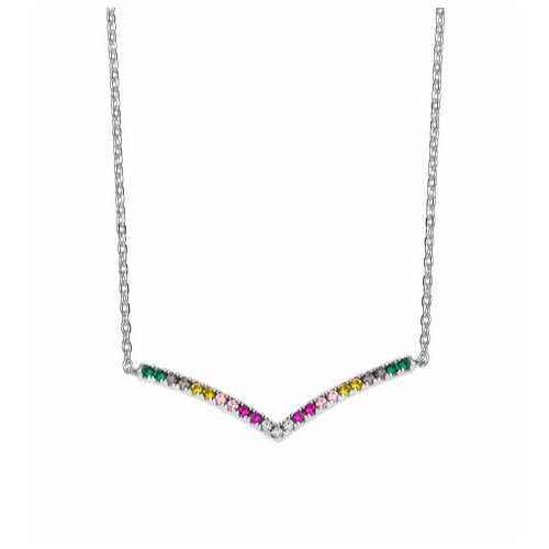 Collar multicolor LOTUS SILVER
