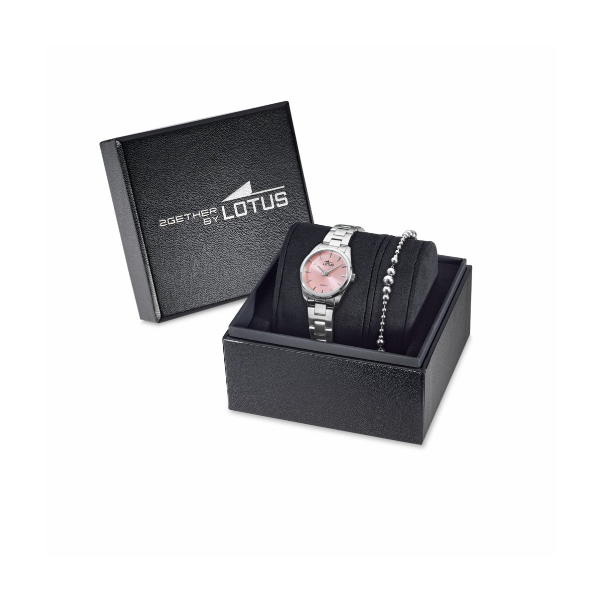 Set reloj y pulsera esfera rosa mujer LOTUS