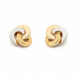 Pendientes nudo en oro tricolor de 18K