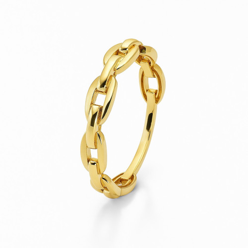 Anillo eslabón en oro amarillo de 9K - RG4176