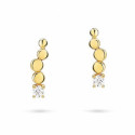 Pendientes de oro 9K con diseño de burbujas y circonita