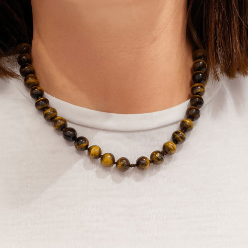 Collar de Ojo de Tigre Natural