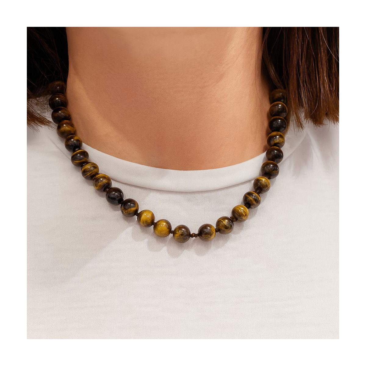 Collar de Ojo de Tigre Natural