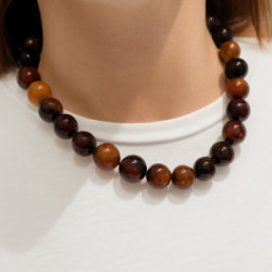 Collar de ágatas naturales en tonos caramelo