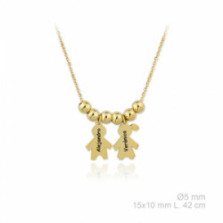 Collar Niña-Niño Plata Dorada LAS JOYAS DE IRENE