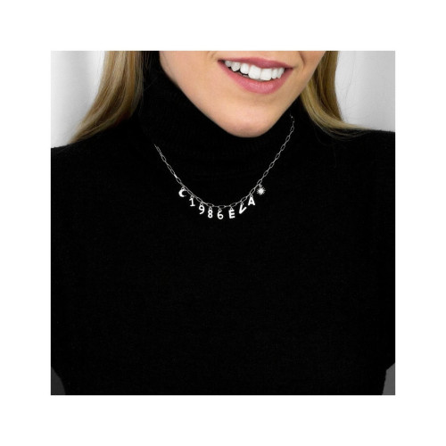 Collar Plata Personalizable Iniciales con Circonitas LAS JOYAS DE IRENE