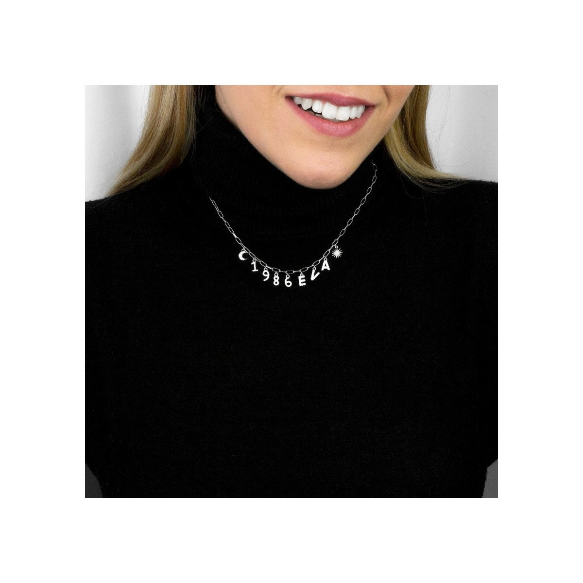 Collar Plata Personalizable Iniciales con Circonitas LAS JOYAS DE IRENE
