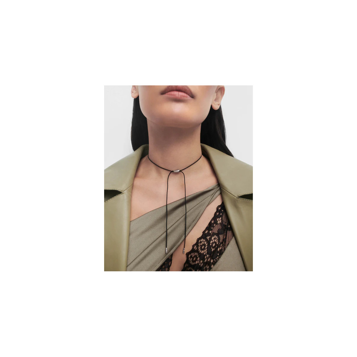 Collar de cordón de plata Oslo PDPAOLA