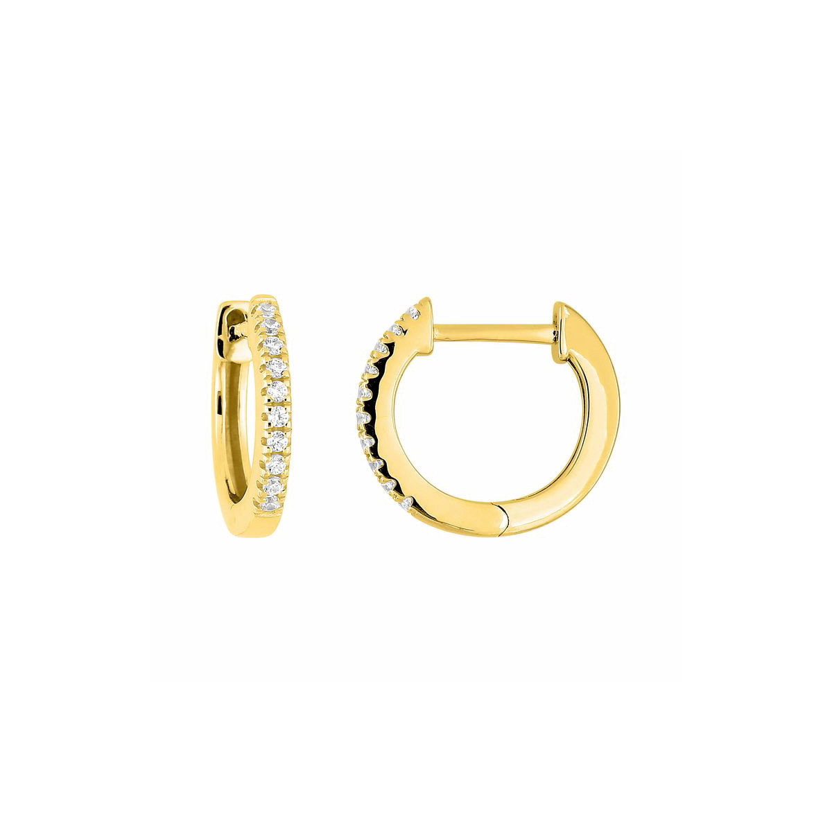 Pendientes Aro Oro 9K con Circonitas