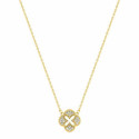 Collar Destello Floral en Oro 9K con Circonitas
