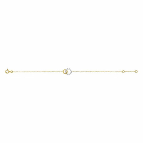 Pulsera Vínculo de Luz en Oro 9K con Circonitas