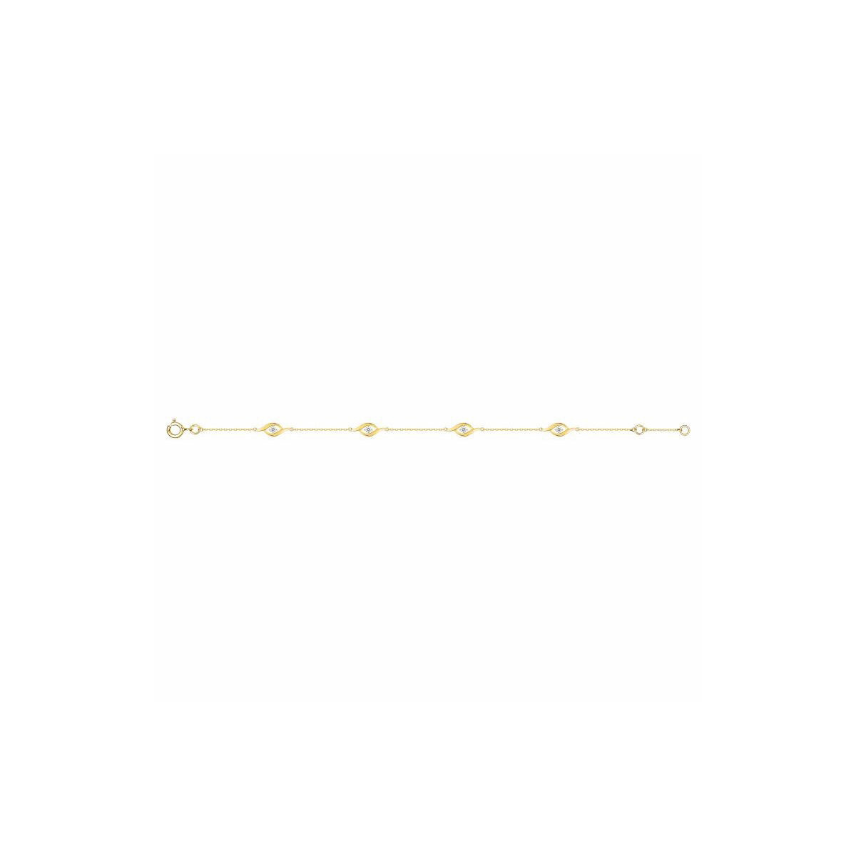 Pulsera Brillo Eterno en Oro 9K con Circonitas