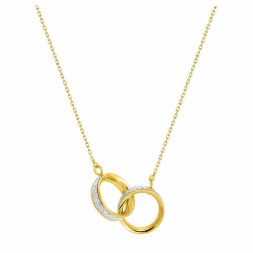 Collar Vínculo en Oro 9K con Acabado Diamantado