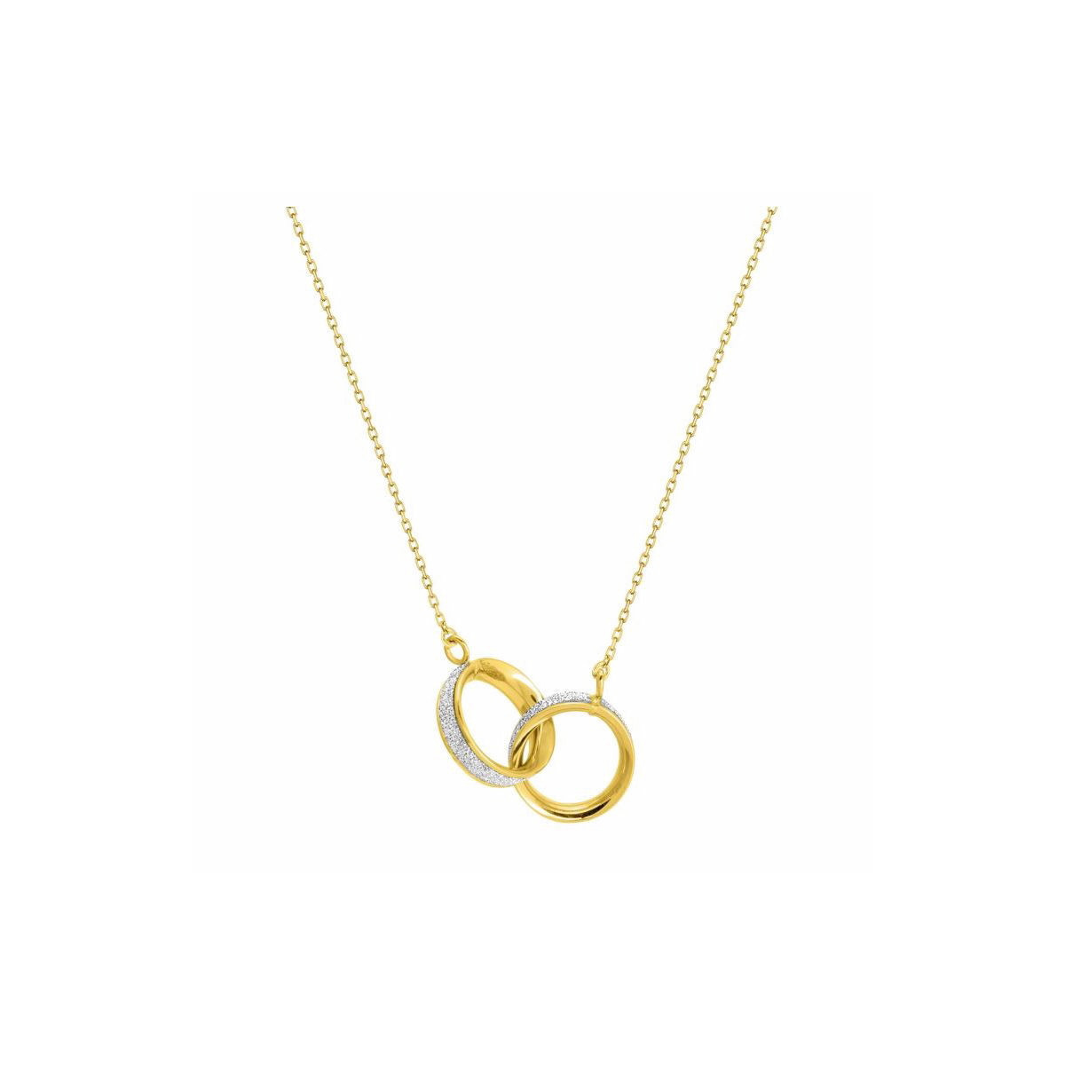 Collar Vínculo en Oro 9K con Acabado Diamantado