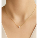 Collar Oro 9K con Circonita en Forma de Corazón