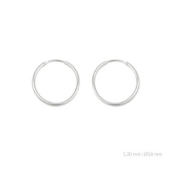 Aros Plata Lisos 18mm