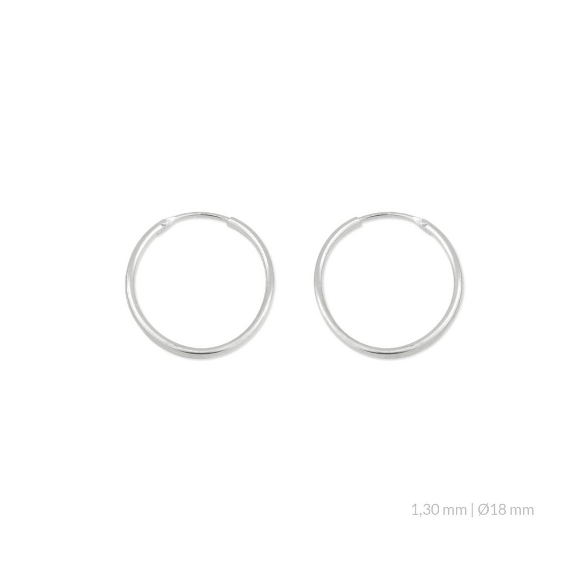 Aros Plata Lisos 18mm