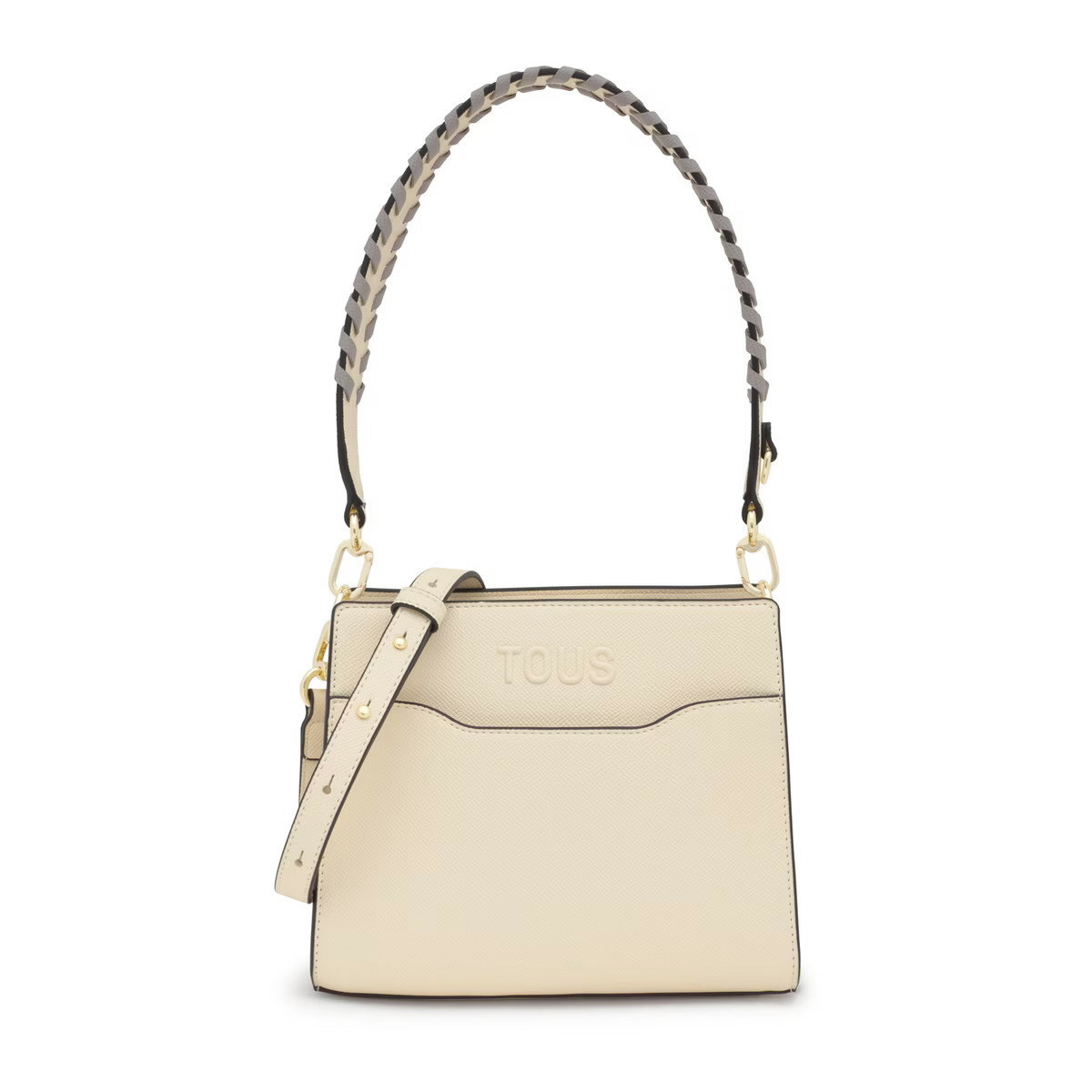 Shopper pequeño beige TOUS Audree Saffiano