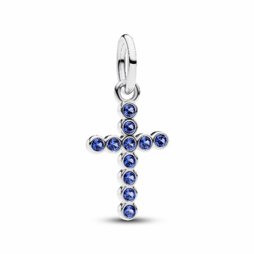 PANDORA CHARM CRUZ CIRC AZUL