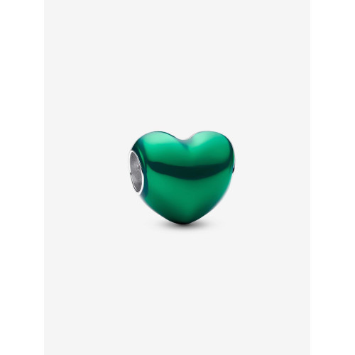 Charm Corazón Metálico VerdePlata de primera leyPANDORA