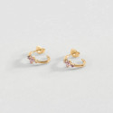 Aros Be Loved en Dorado Piedras Color AGATHA PARIS