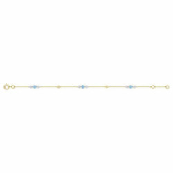 Pulsera de Oro 9kl Aguamarina