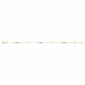 Pulsera de Oro 9kl Aguamarina