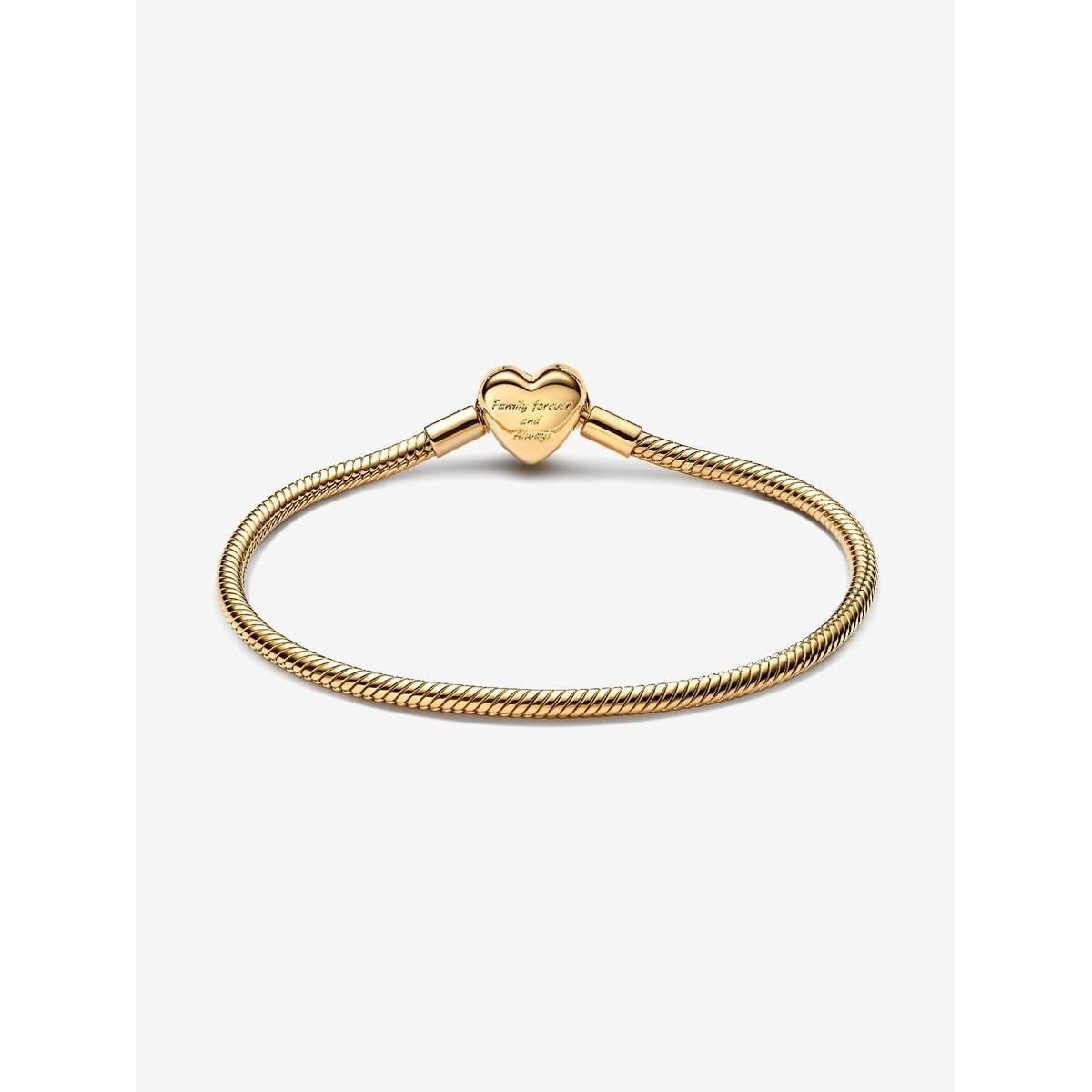 Pulsera de Cadena de Serpiente con Cierre de Corazón Infinito BrillantePANDORA - 563758C01