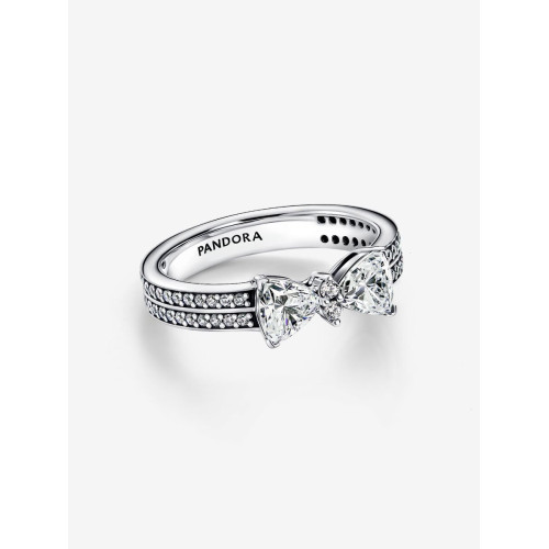 Anillo Doble Banda Lazo Brillante Pandora - 193552C01