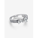 Anillo Doble Banda Lazo Brillante Pandora - 193552C01