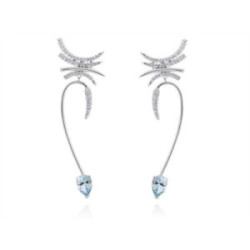 Pendientes DREAM azul en plata MARINA GARCIA