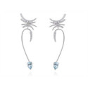 Pendientes DREAM azul en plata MARINA GARCIA