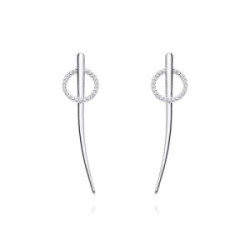 Pendientes de plata largo de pincho MARINA GARCIA