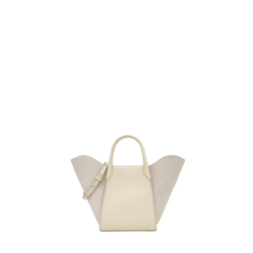 Capazo pequeño beige de piel TOUS Tulip