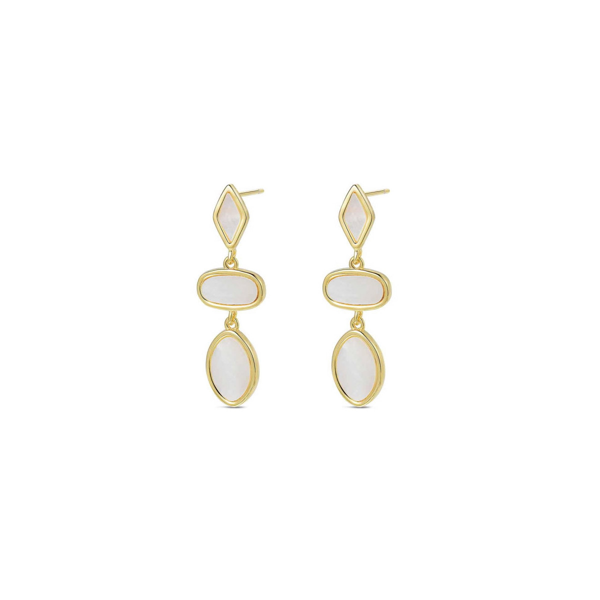 Pendientes largos nacar