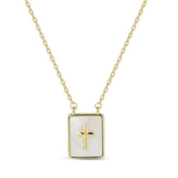 Collar cruz nacar