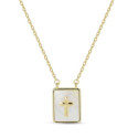 Collar cruz nacar