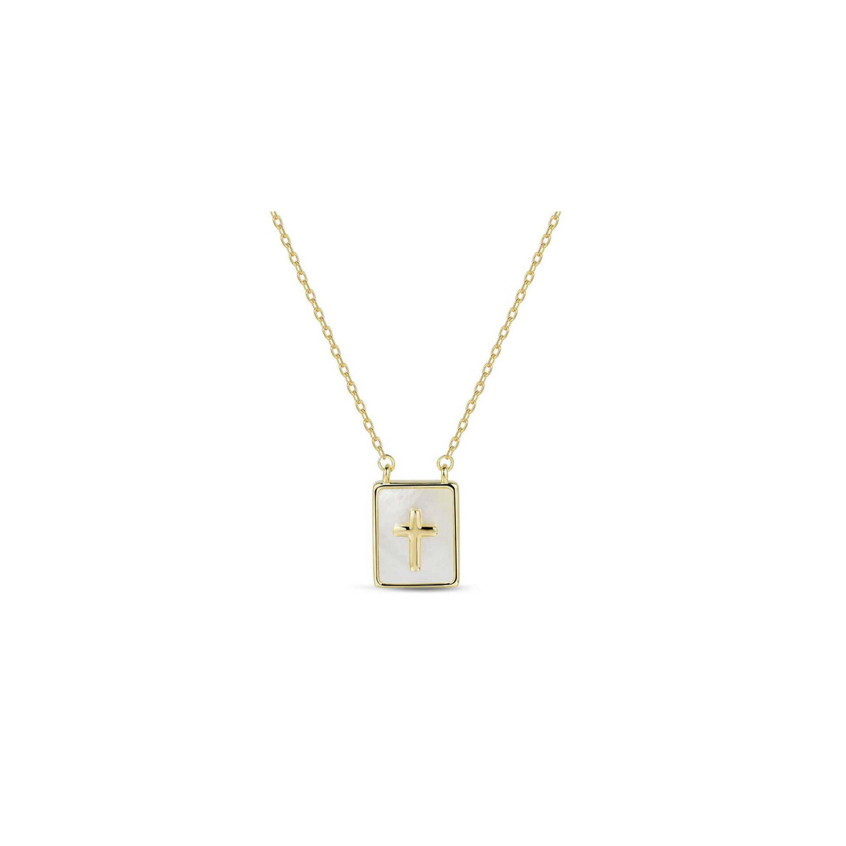 Collar cruz nacar