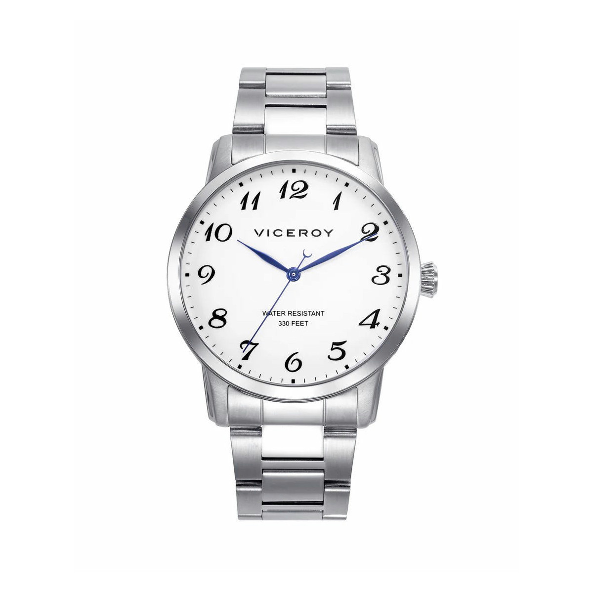 Reloj de acero para hombre con esfera blanca y números árabes VICEROY