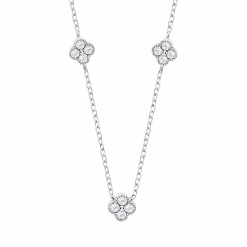 Collar multi trebol LOTUS SILVER