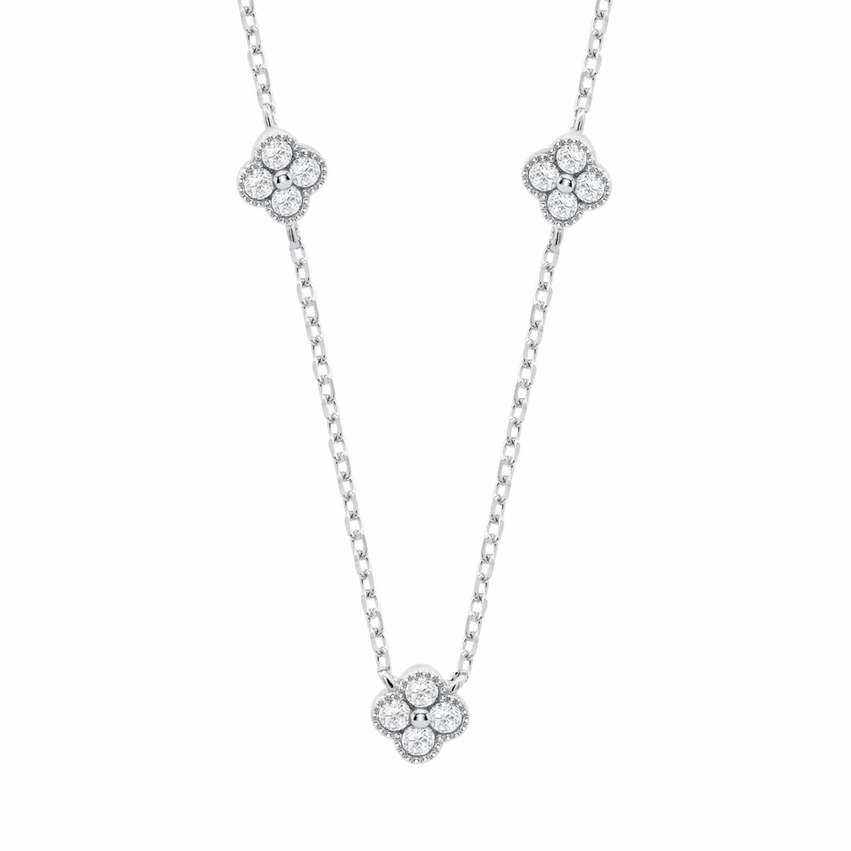 Collar multi trebol LOTUS SILVER