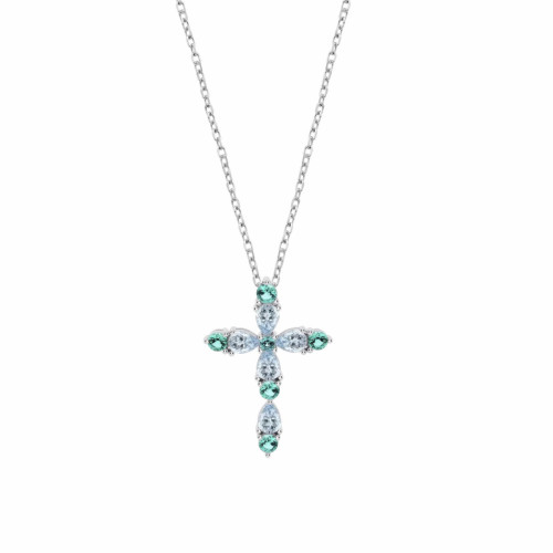 Collar cruz LOTUS SILVER